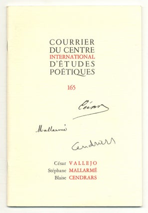 Item #550944 Courrier du Centre International d'Études Poétiques No. 165. César VALLEJO,...