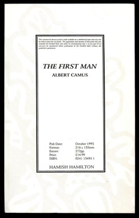 Item #551646 The First Man. Albert CAMUS