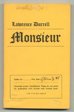 Item #551895 Monsieur. Lawrence DURRELL