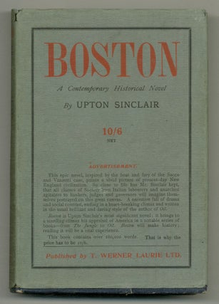 Item #552221 Boston: A Novel. Upton SINCLAIR
