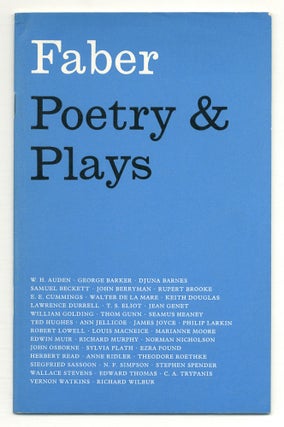 Item #552338 Poetry and Plays. W. H. AUDEN, Stephen Spender, Ezra Pound, Ted Hughes, Thom Gunn,...