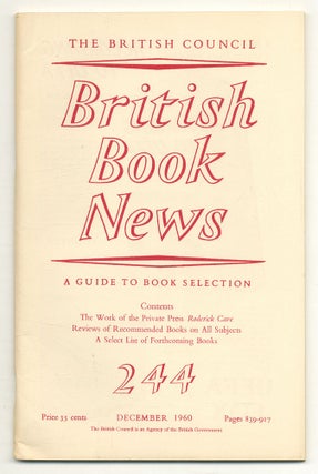 Item #552345 British Book News – Number 244, December 1960