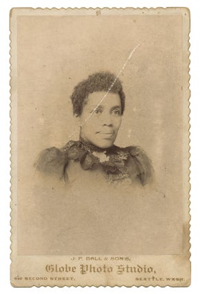Item #552602 Cabinet Card Portrait of an African-American Woman by James P. Ball. James P. BALL