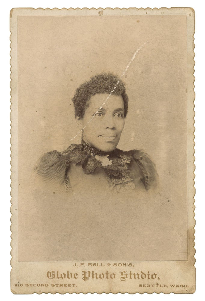 Item #552602 Cabinet Card Portrait of an African-American Woman by James P. Ball. James P. BALL.
