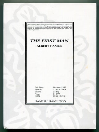 Item #552777 The First Man. Albert CAMUS