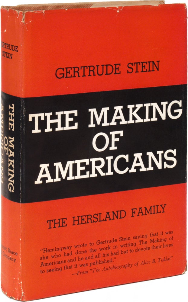 Item #55415 The Making of Americans. Gertrude STEIN.