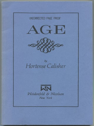 Item #554229 Age. Hortense CALISHER