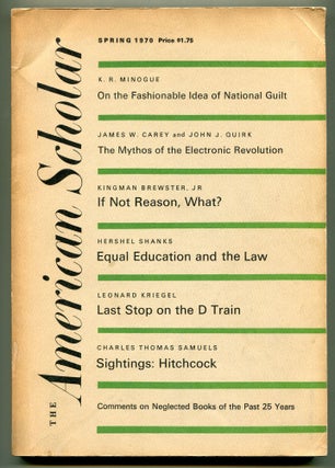Item #554628 The American Scholar – Spring, 1970, Volume 39, Number 2. Conrad AIKEN, Hiram HAYDN