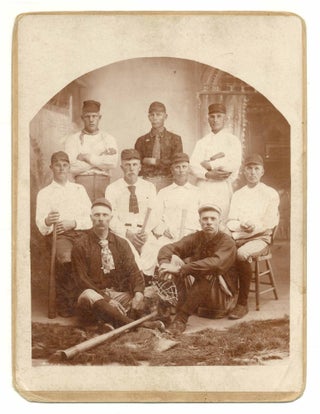 Item #554668 [Boudoir cabinet card photograph]: Baseball Team. Circa 1880