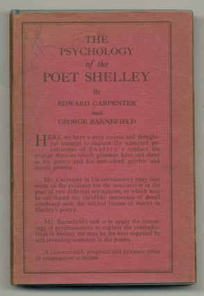 Item #554741 The Psychology of the Poet Shelley. Edward CARPENTER, George Barnefield