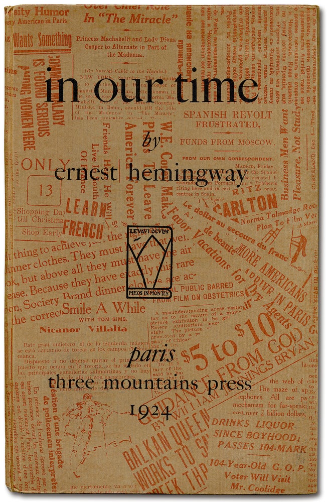 Item #55478 in our time. Ernest HEMINGWAY.