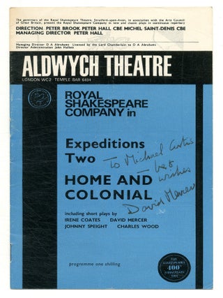 Theatre Program]: Expeditions Two: Home and Colonial including short plays by Irene Coates, David. David MERCER.