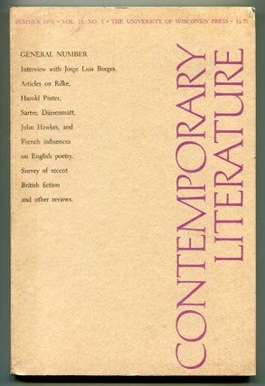 Item #556215 Contemporary Literature – Vol. 11, No. 3, Summer 1970. Jorge Luis BORGES