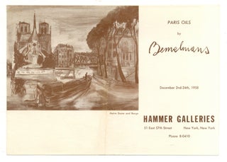 Item #556303 [Exhibition program]: Paris Oils by Bemelmans December 2nd-24th, 1958. Ludwig BEMELMANS