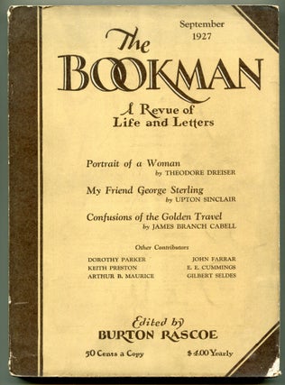 Item #556525 The Bookman: A Revue of Life and Letters – Vol. LXVI, No. 1, September, 1927....