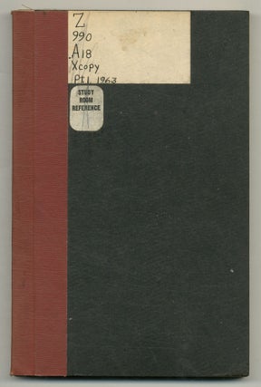 Item #556546 The 1963 AB Bookman's Yearbook: The Specialist Book Trade Annual – For all...