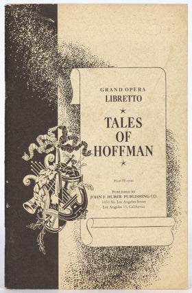 Item #556689 Contes D'Hoffman (Tales of Hoffmann): Opera in Three Acts with a Prologue and an...