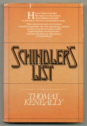 Item #558906 Schindler's List. Thomas KENEALLY