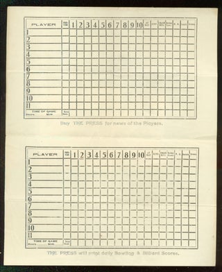 Official Score Card; Isthmian Base Ball League Opening Game, Season 1907-8. December 22, 1907