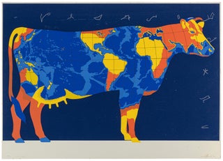 Silkscreen]: Cow Map. Arthur OKAMURA.