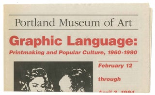 Item #562651 [Exhibition Catalog]: Graphic Language: Printmaking and Popular Culture, 1960-1990....