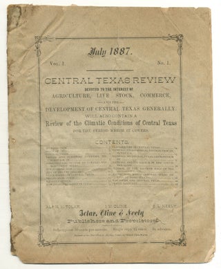 Item #562846 Central Texas Review: Devoted to the Interest of Agriculture, Live Stock, Commerce,...
