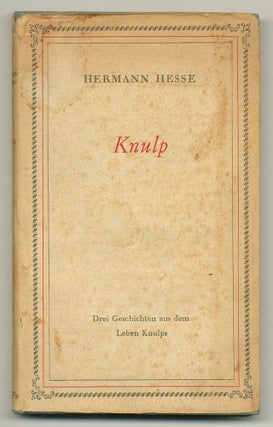 Item #563272 Knulp: Drei Geschichten aus dem Leben Knulps. Hermann HESSE