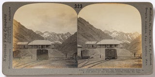 Item #563554 [Stereoview]: Station From Which the Train Climbs 5000 Feet in a Few Miles to the...