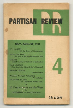 Item #564296 Partisan Review – Volume VIII, Number 4, July-August, 1941. George ORWELL, W. H....