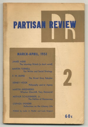 Item #564445 Partisan Review – Vol. XVIII, No. 2, March - April 1951. James AGEE, Martin...
