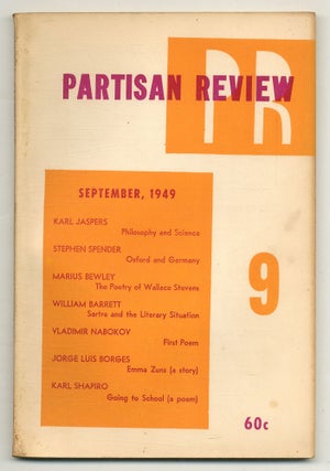 Item #564450 Partisan Review – Volume XVI, Number 9, September 1949. Vladimir NABOKOV,...