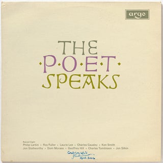 Item #564590 [Vinyl Record]: The Poet Speaks (Record 8). Philip LARKIN, Jon Silkin, Charles...