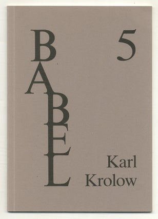 Item #564689 [Cover title]: Babel 5: Karl Krolow (Spring 1985). Heinrich BÖLL, Günter...