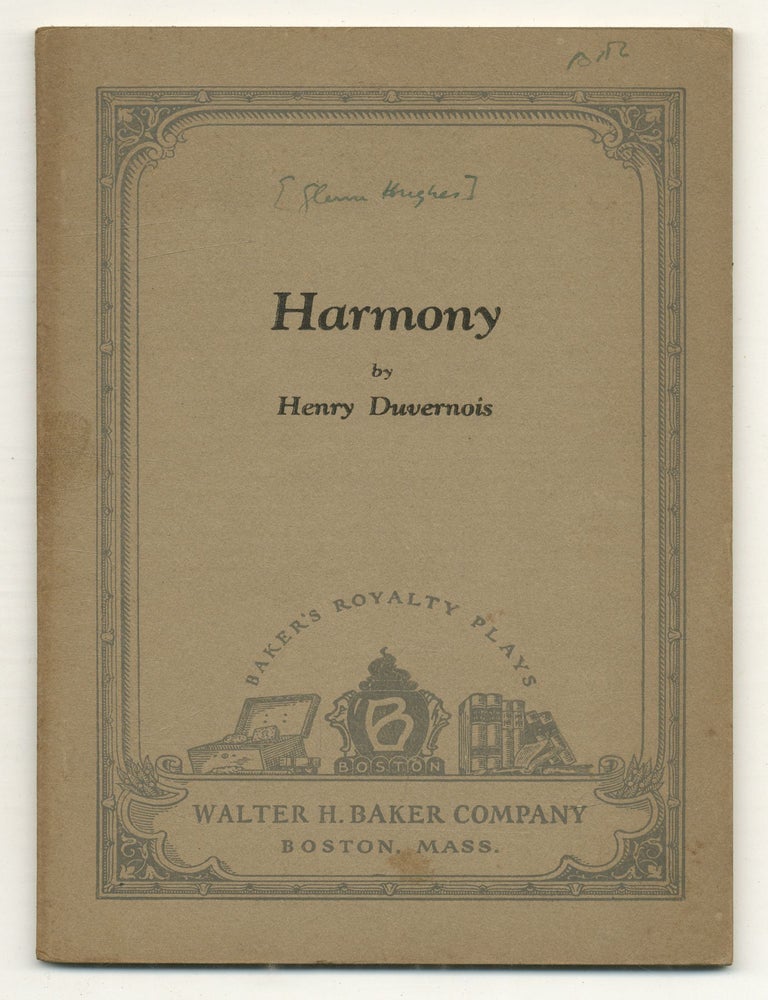 Item #564950 Harmony: A Comedy in One Act. Henry DUVERNOIS.