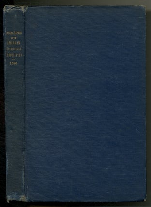 Item #565138 Annual Report of the American Historical Association for the Year 1920