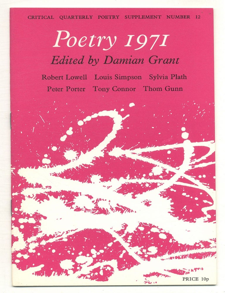 Poetry 1971 | Sylvia PLATH, Peter Porter, Tony Connor, Louis Simpson