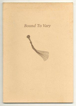 Item #565858 [Exhibition catalog]: Bound To Vary: A Guild of Book Workers Exhibition of Unique...