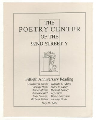 Item #566059 [Program]: The Poetry Center of the 92nd Street Y Fiftieth Anniversary Reading....