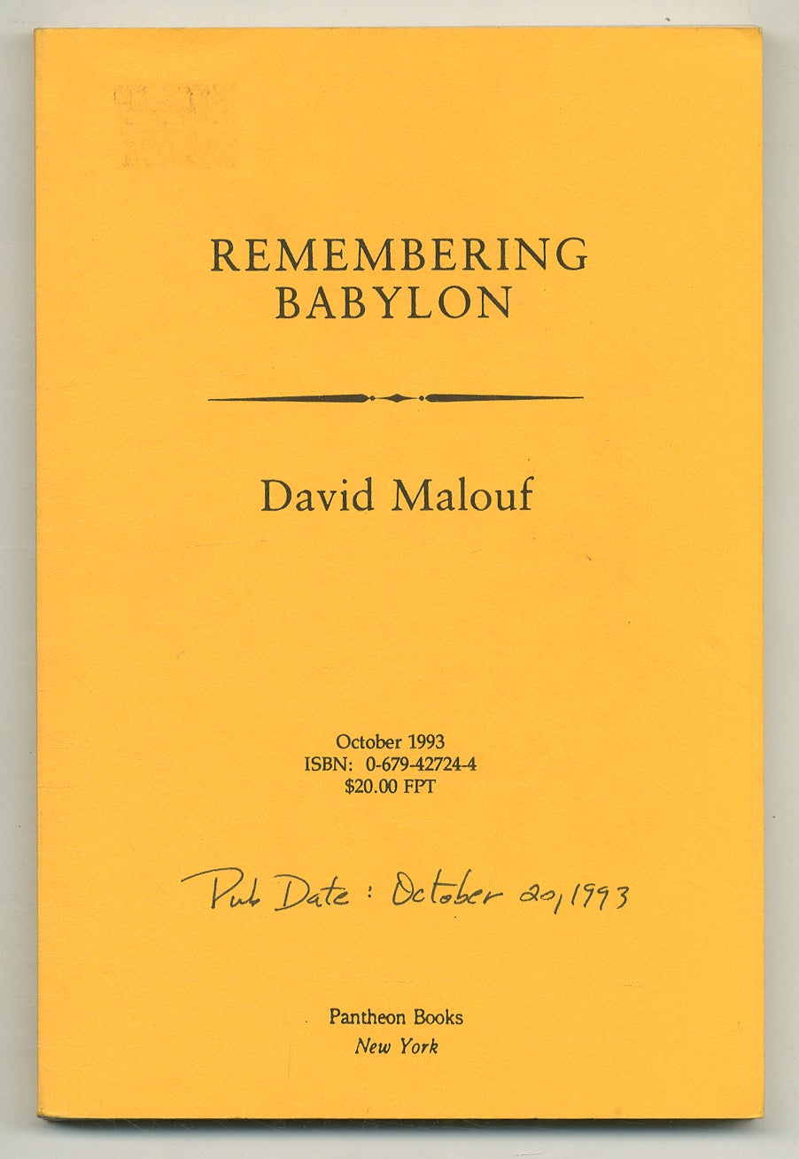 Remembering Babylon | David MALOUF