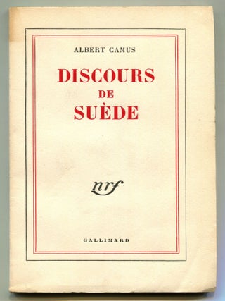 Item #567154 Discours de Suède. Albert CAMUS