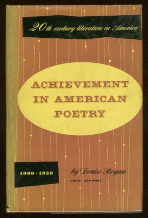 Achievement in American Poetry 1900-1950