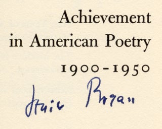 Achievement in American Poetry 1900-1950