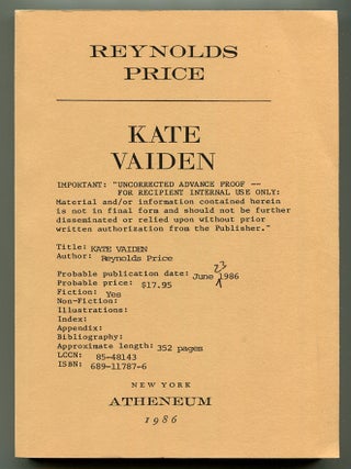 Kate Vaiden. Reynolds PRICE.