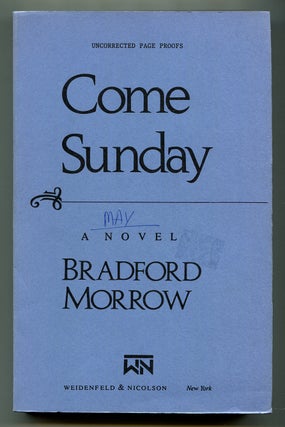 Item #568221 Come Sunday. Bradford MORROW