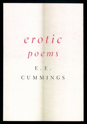 Item #568259 Erotic Poems. E. E. CUMMINGS