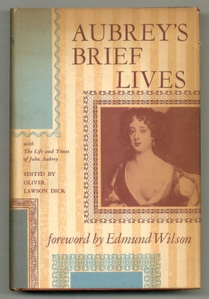 Item #568278 Aubrey's Brief Lives. John AUBREY, Oliver Lawson Dick