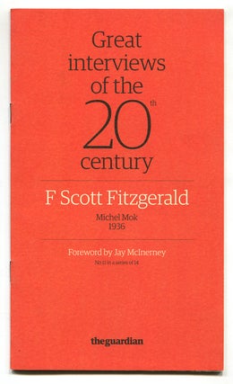Item #568738 [Cover Title]: Great Interviews of the 20th Century: F. Scott Fitzgerald. FITZGERALD...