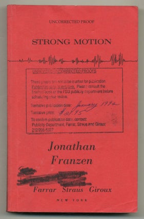 Item #568912 Strong Motion. Jonathan FRANZEN