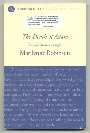 Item #569013 The Death of Adam: Essays on Modern Thought. Marilynne ROBINSON