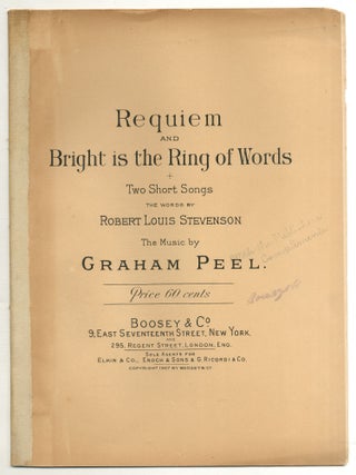 Item #569715 [Sheet music]: Requiem and Bright is the Ring of Words: Two Short Songs. Robert...